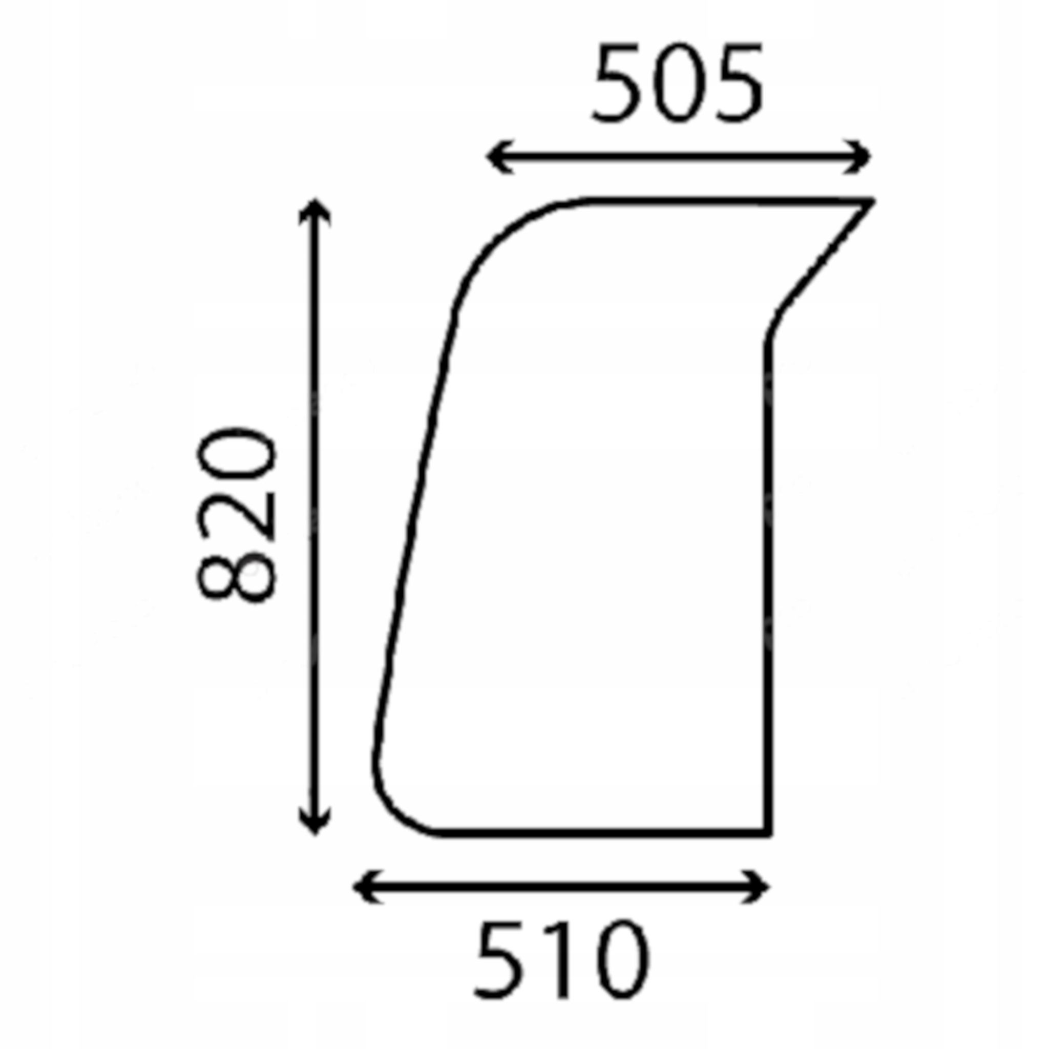 sklo Volvo přední dveře horní levé VOE14506774