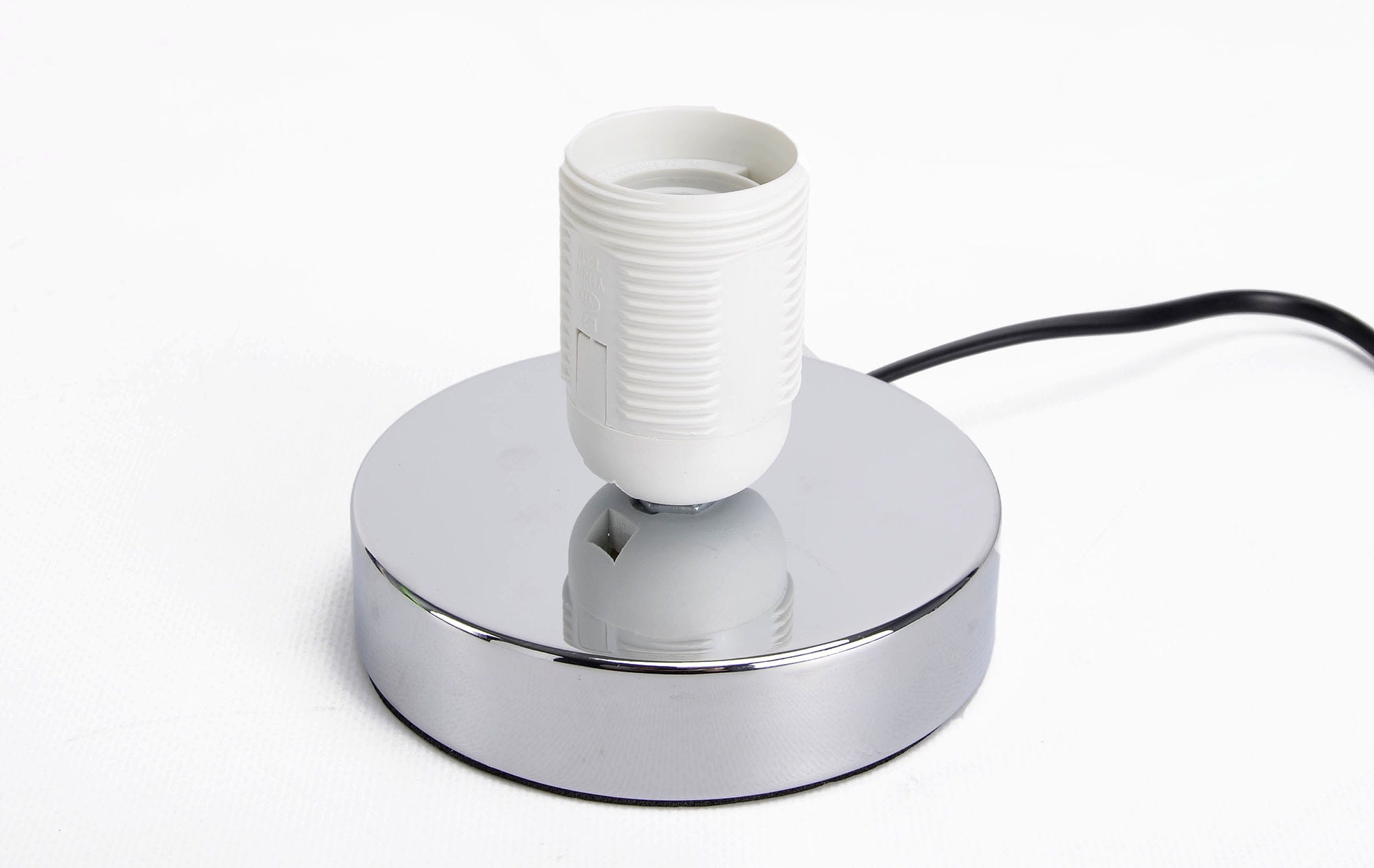 LAMPKA NOCNA - ZAPLANA DOTYKOWO - SYPIALNIA - CHROM - SZKŁO - E27 Kolor biały chrom