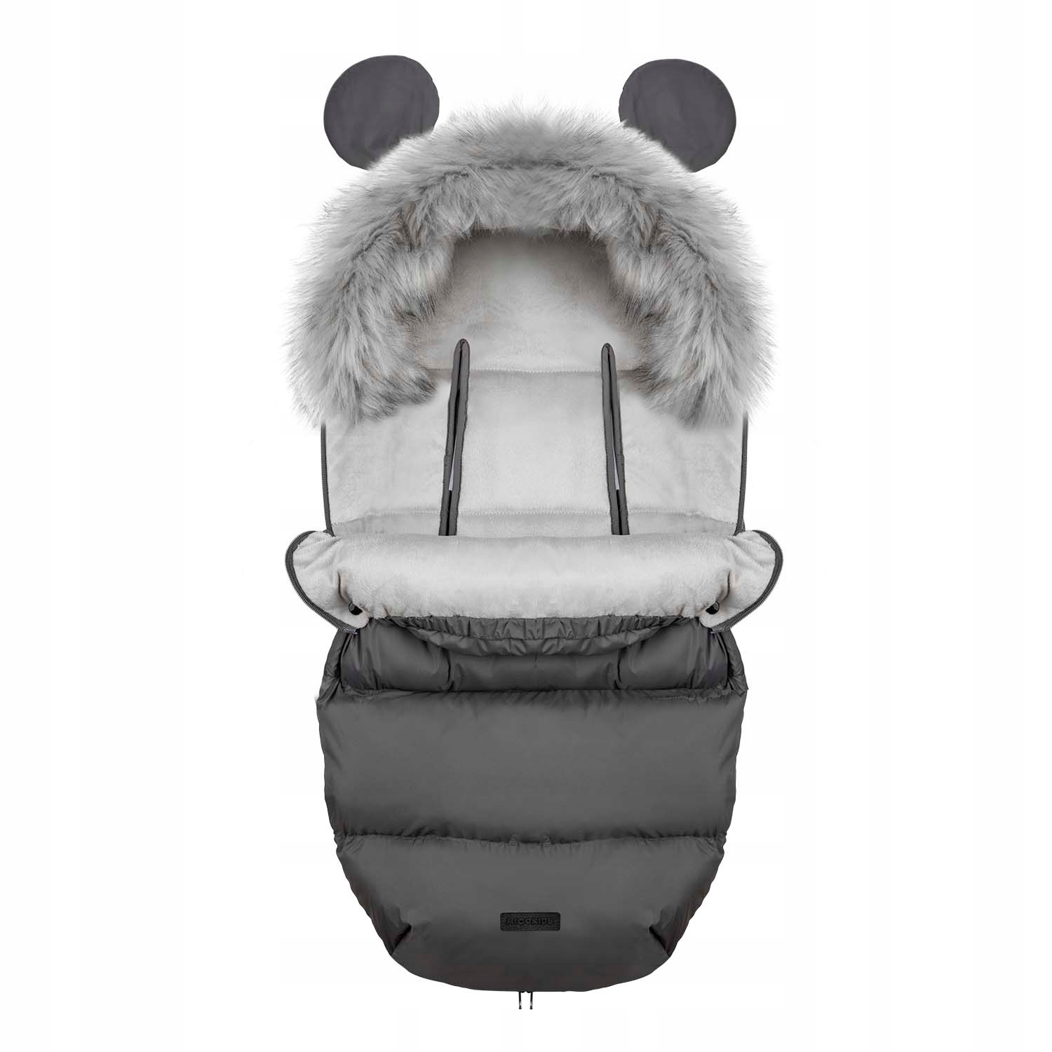 ŚPIWOREK DO WÓZKA, SANEK ELMI RICOKIDS - CIEMNO SZARY Kolor szary