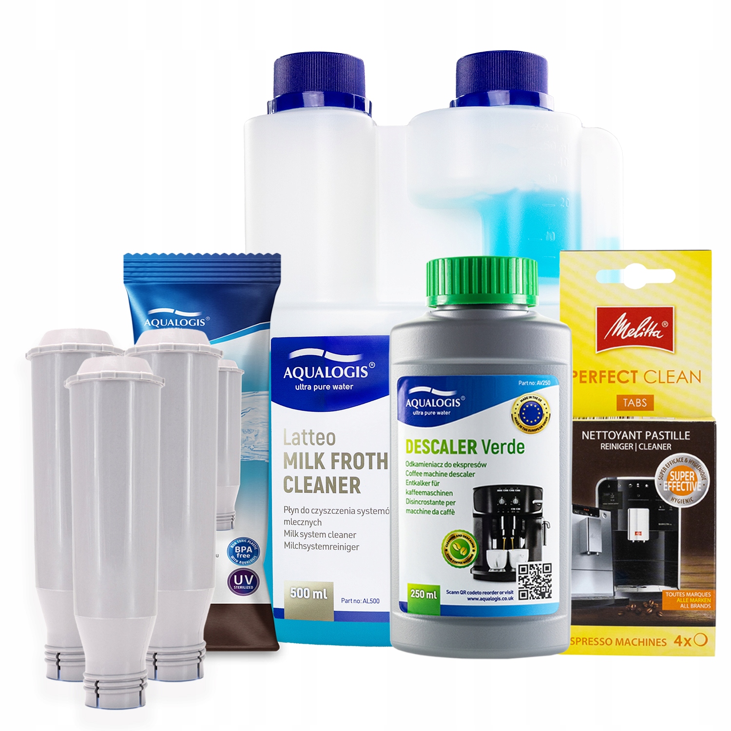 3x Filtr do kávovaru Melitta AL-TES46 Latteo Verde Tablety