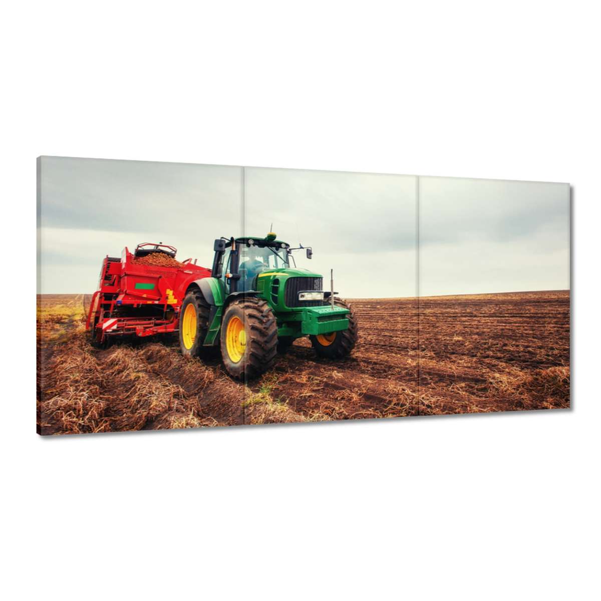 Obrazy 180x90 Traktor orba pole poľnohospodár