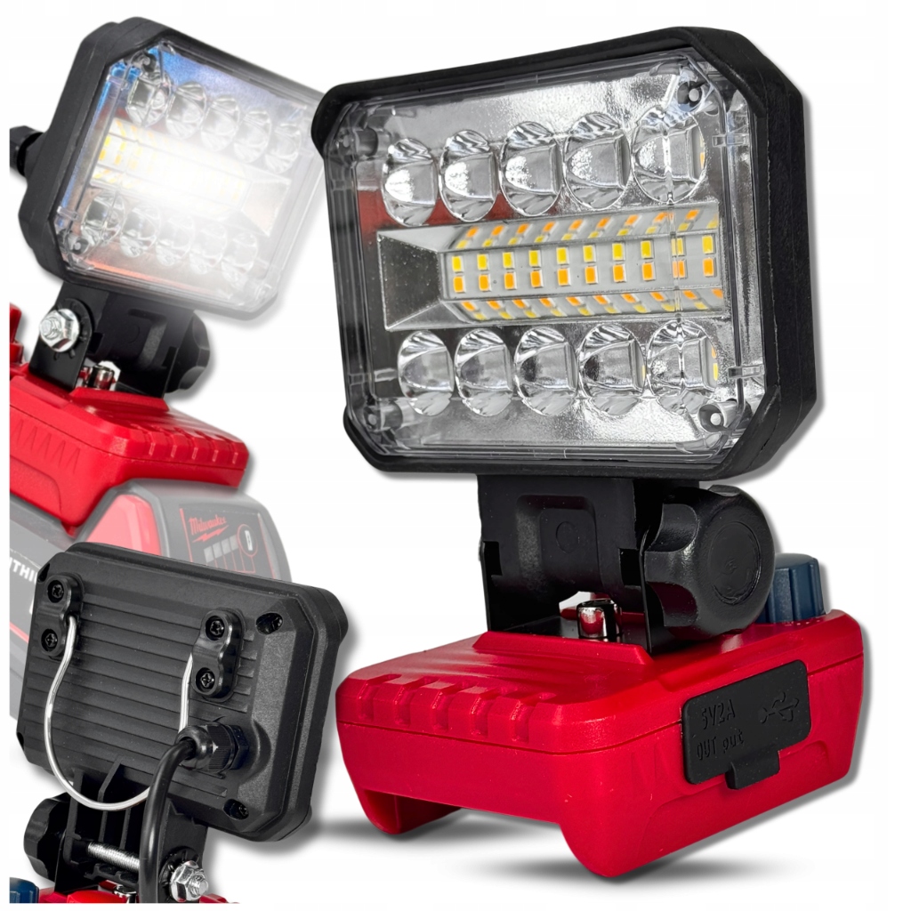 Pracovní Lampa Pro Milwaukee M18 18V Led 20W S Držákem Usb A+c