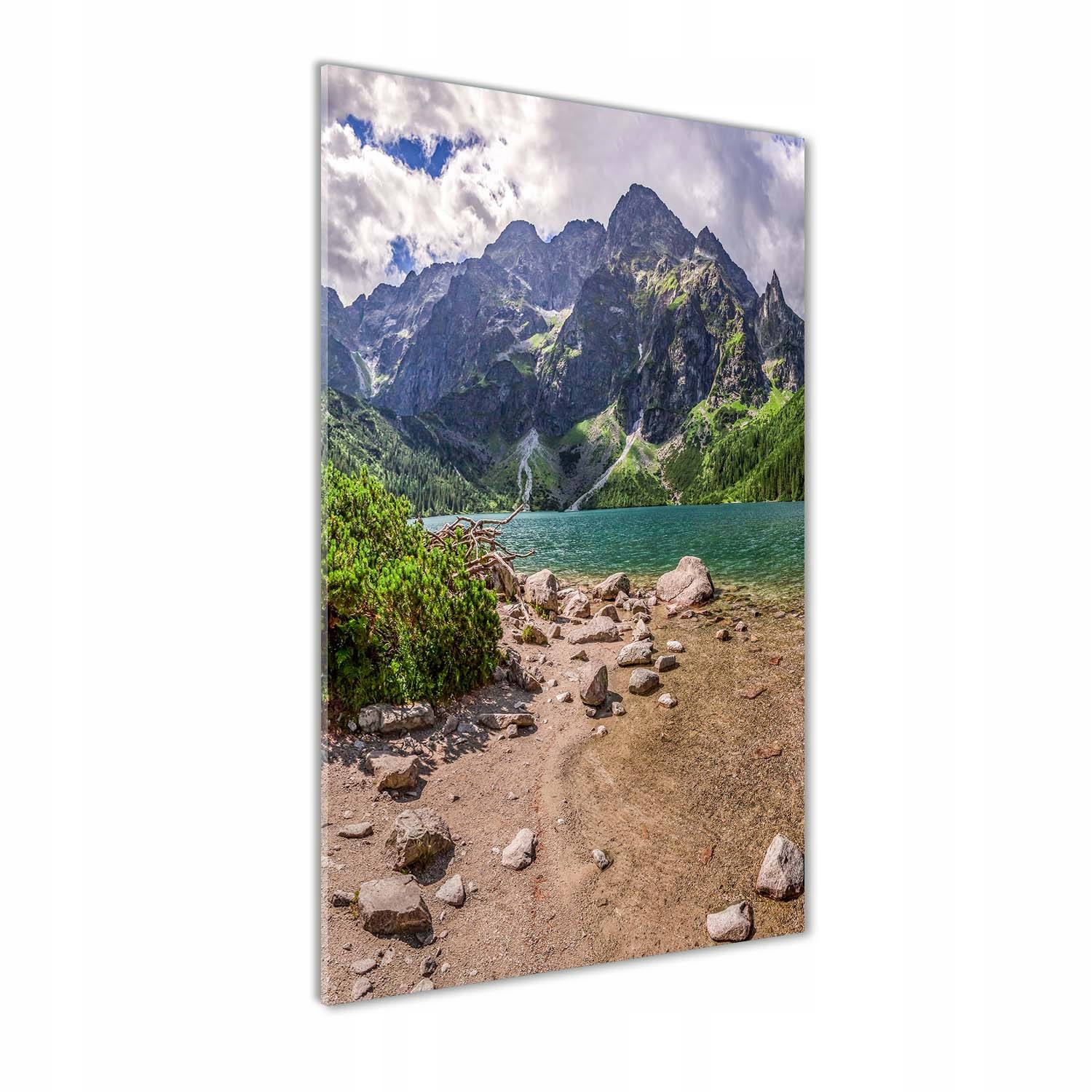 Fotoobraz sklo Jezero v horách 50x100
