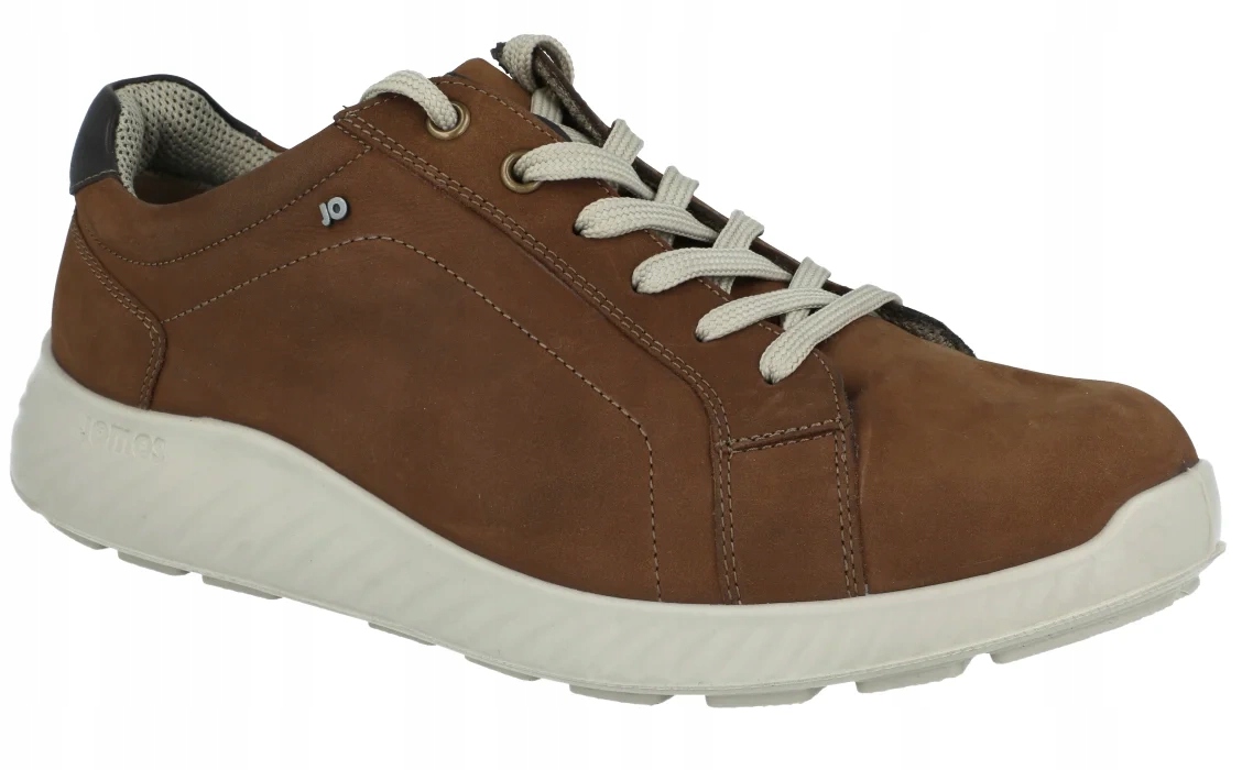 Pánské kožené polobotky Jomos 326375 hnědé s tuhou, velikost K, boty se zipem R40