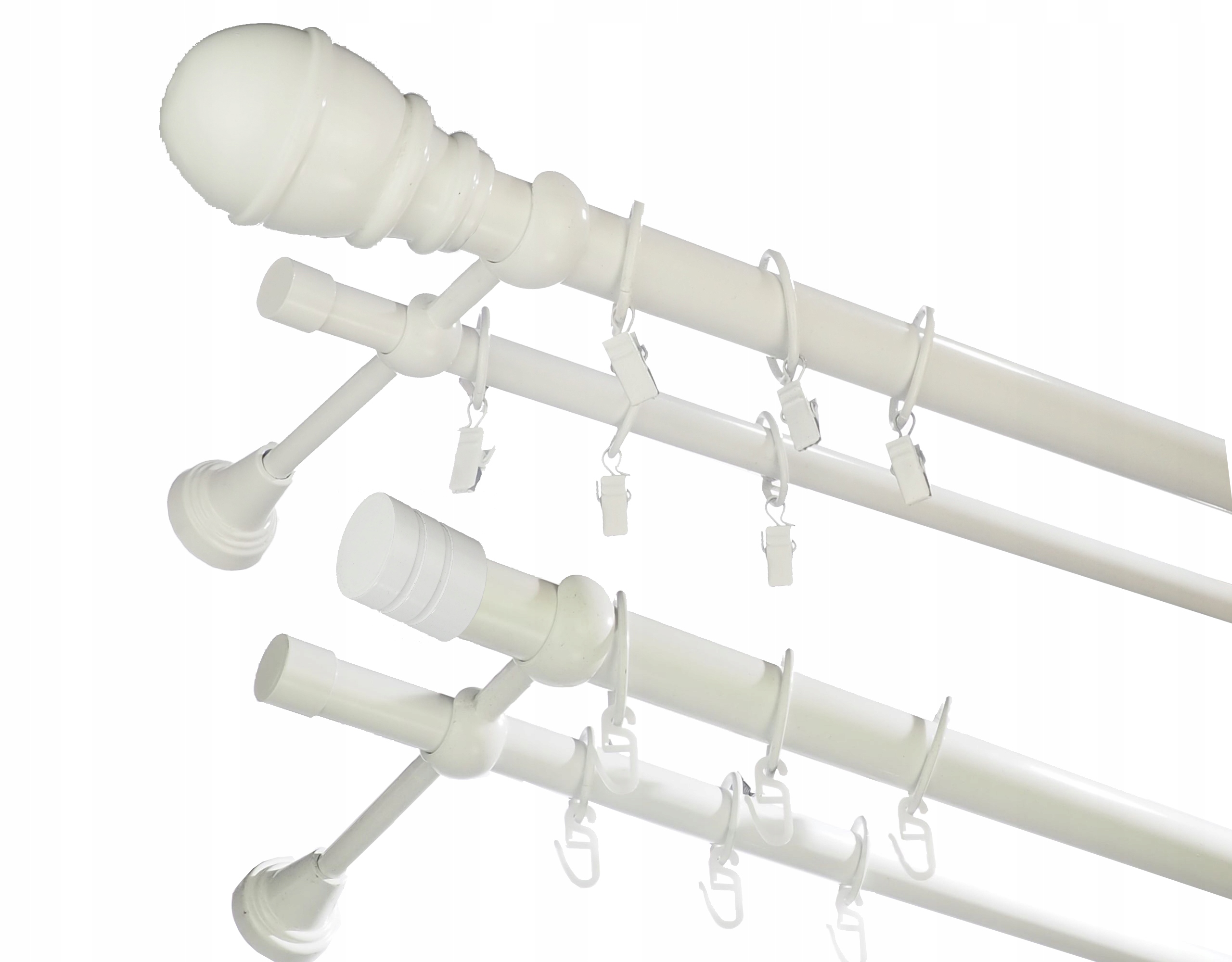 KARNISZ METALOWY PODWÓJNY fi 25 + 19 / 400 cm Marka FajnyDom