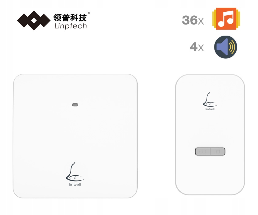 BEZBATERYJNY DZWONEK BEZPRZEWODOWY ZEWNĘTRZNY LINBELL M2L WODOODPORNY IPX7 Marka inna