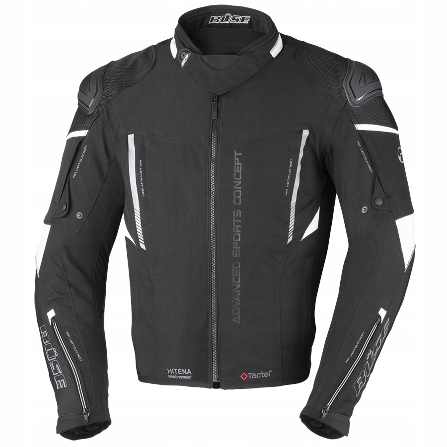 Motocyklová bunda Buse Rocca čierna/biela Veľkosť 64