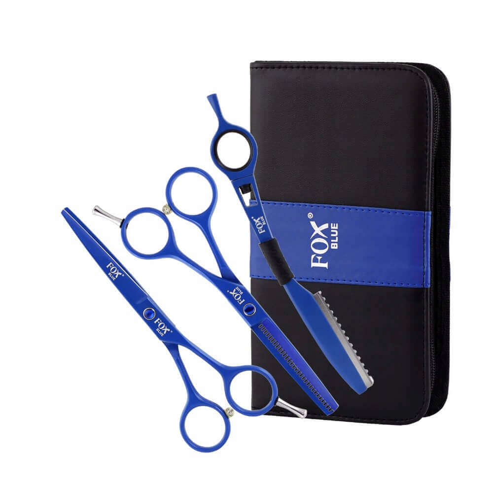 Sada nůžek nůžky na prořezávání čínský nůž Fox Color Blue