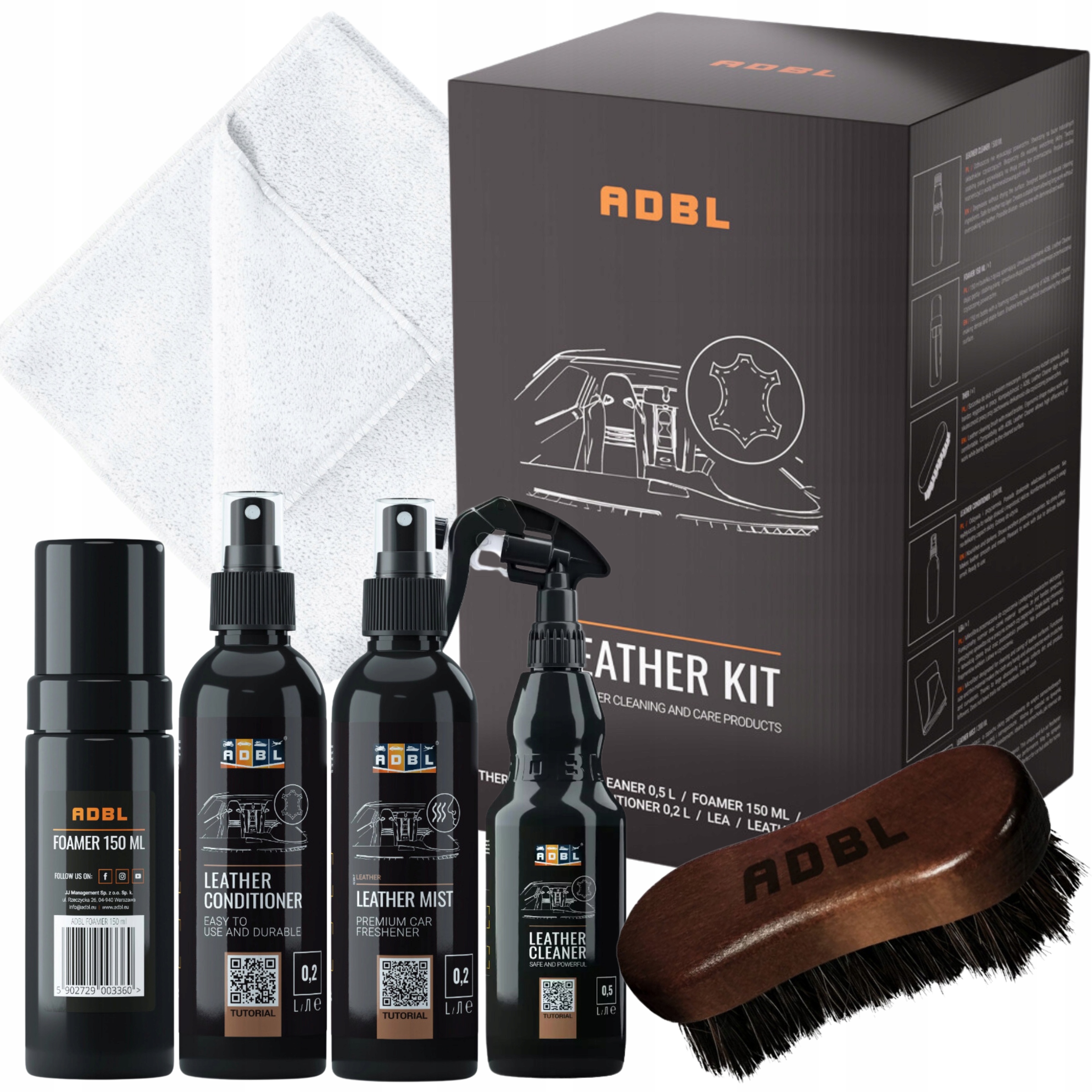 Adbl Leather Kit Box Zestaw do czyszczenia i pielęgnacji skóry