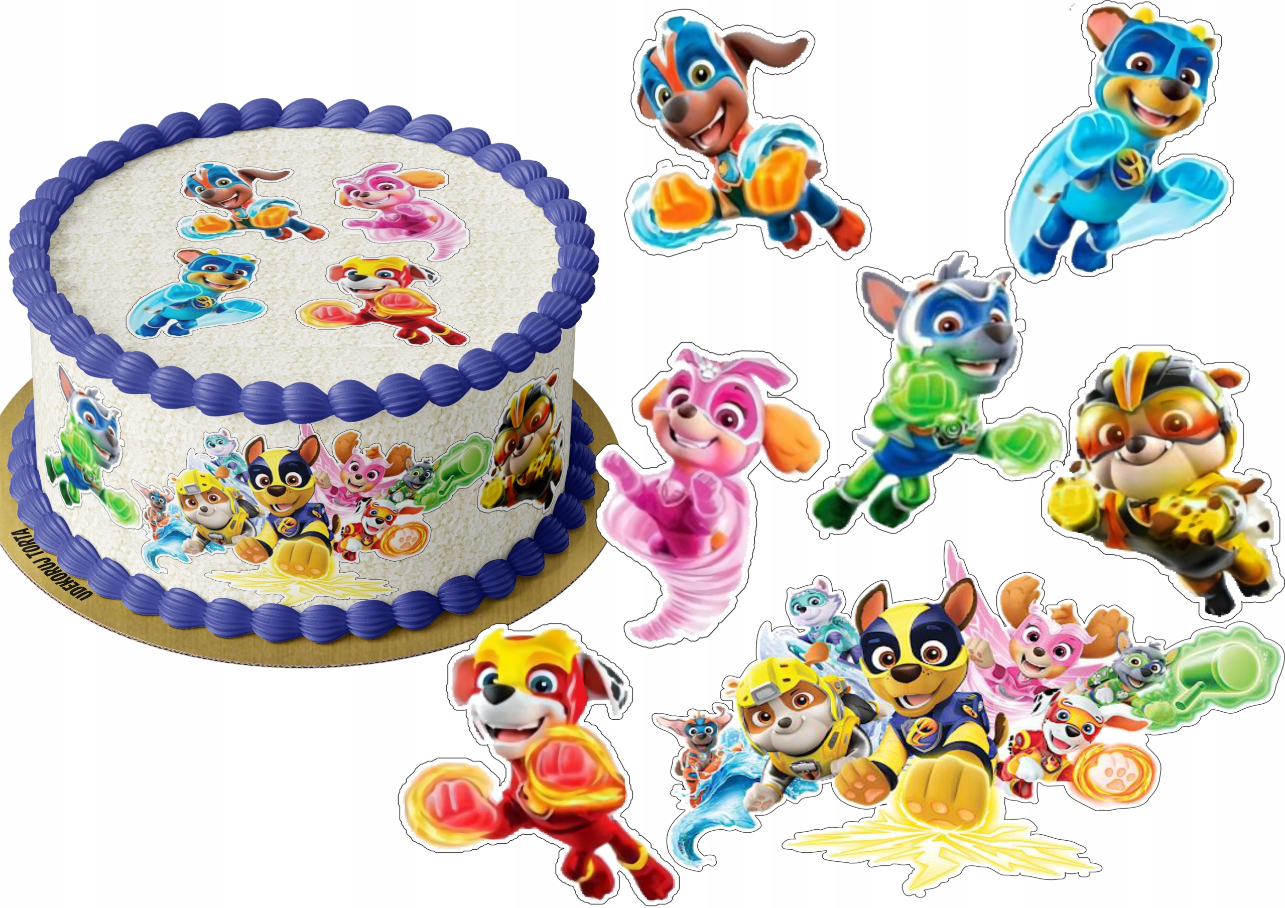 Zestaw 7 jadalnych Postaci Psi Patrol Kosmo Pieski-WYCIĘTE Kod producenta Postacie Psi Patrol Kosmo Pieski