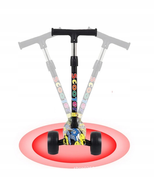HULAJNOGA Trójkołowa SKŁADANA BALANSOWA Hamulec ŚWIECĄCA LED Dla Dzieci Marka Scooter