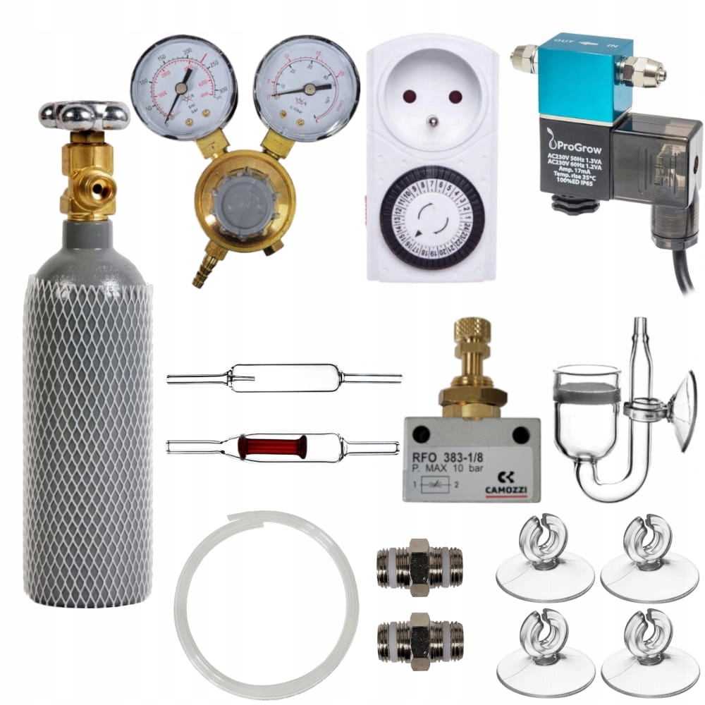 Sada CO2 profesionální láhev 2 l 1,5 kg Kompletní sada CO2 pro akvária