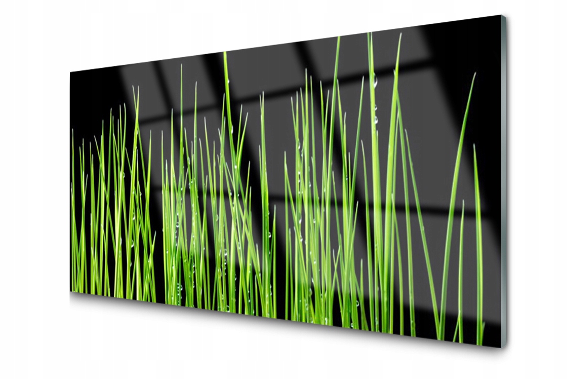 

Panel szklany hartowany dekor Trawa 140x70 + Klej