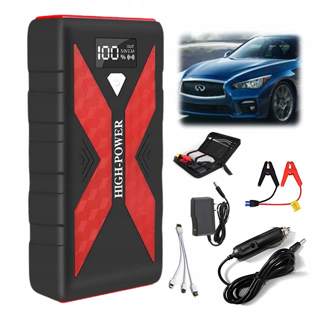 Jump Starter Booster Led 20000mAh 320A Startovací Zařízení Powerbank