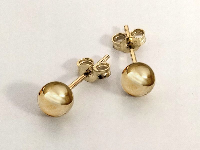 

Złote kolczyki 333 kuleczki 5mm na sztyft prezent