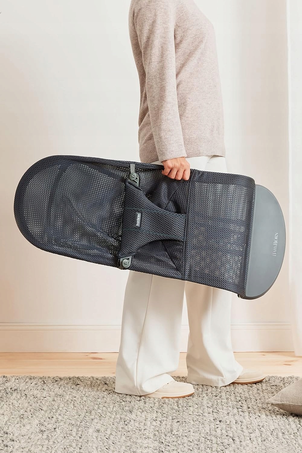 LEŻACZEK BUJAK BUJACZEK ANTRACYT do 13kg BABYBJORN Model Bliss Mesh