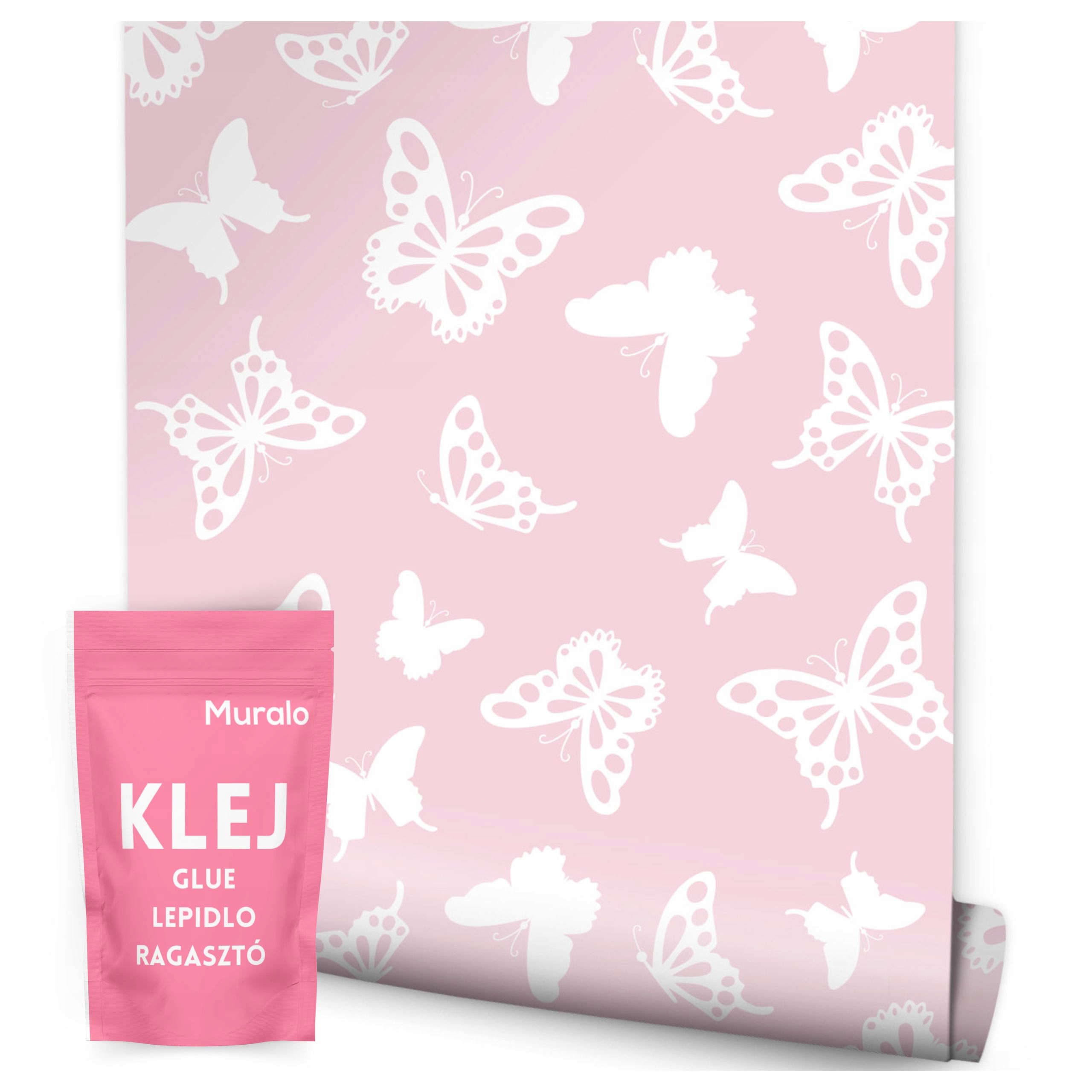 Tapeta V Roli Pro Děti, Bílé Motýlky Pro Dívku, Fototapeta