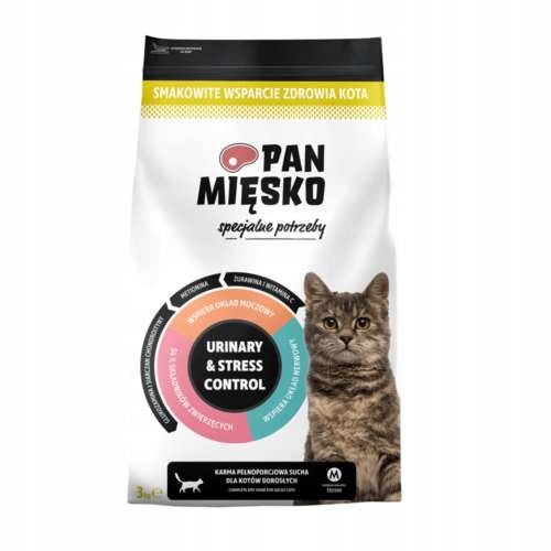Levně Pan Mięsko Urinary&Stress Control Krůta /hovězí maso M 3kg