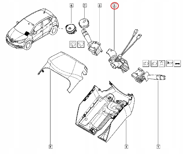 шлейф подушки безопасности renault CLIO IV CAPTUR