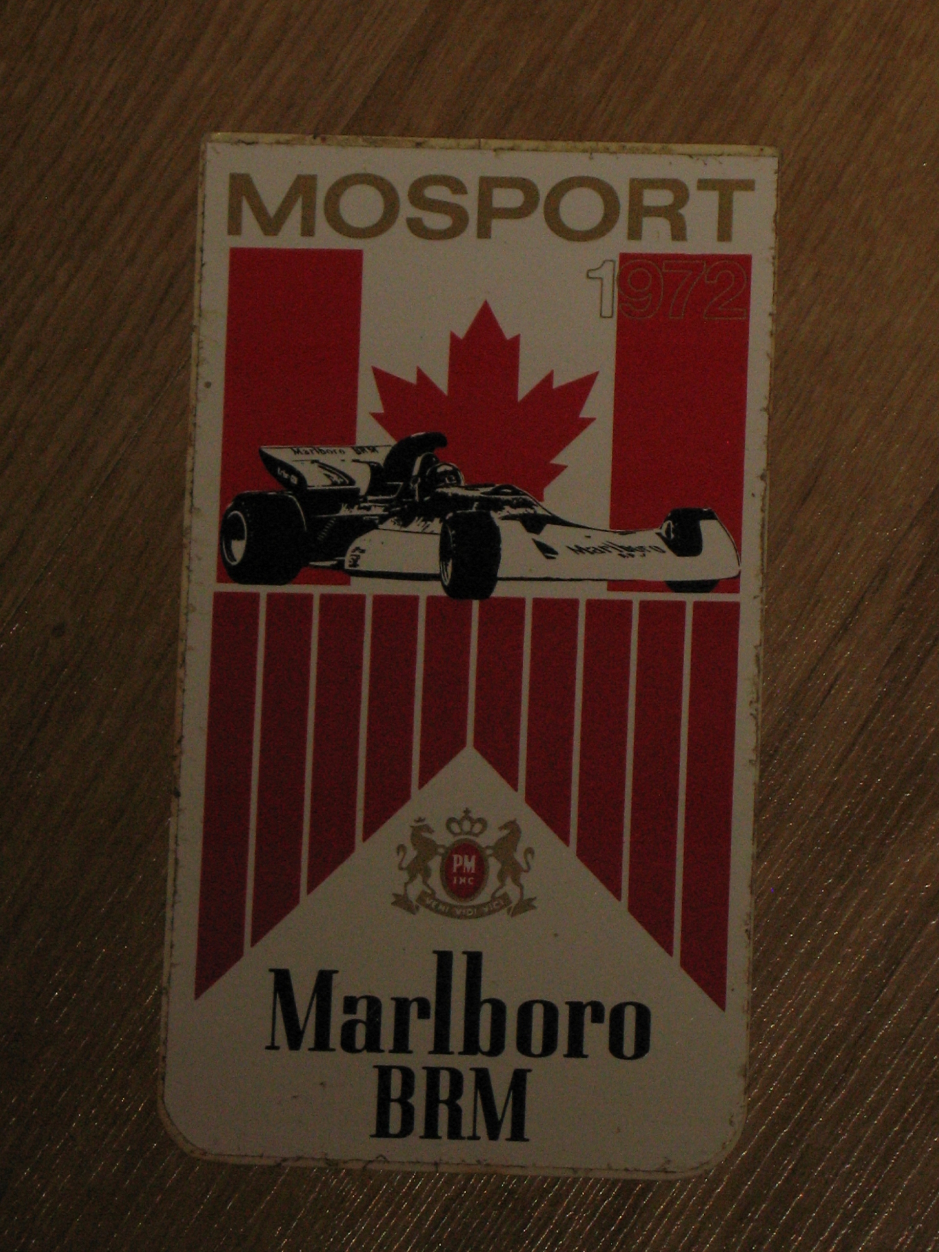 MARLBORO MOSPORT BRM KANADA FORMUŁA1 BOLID oryginalna naklejka z PRL