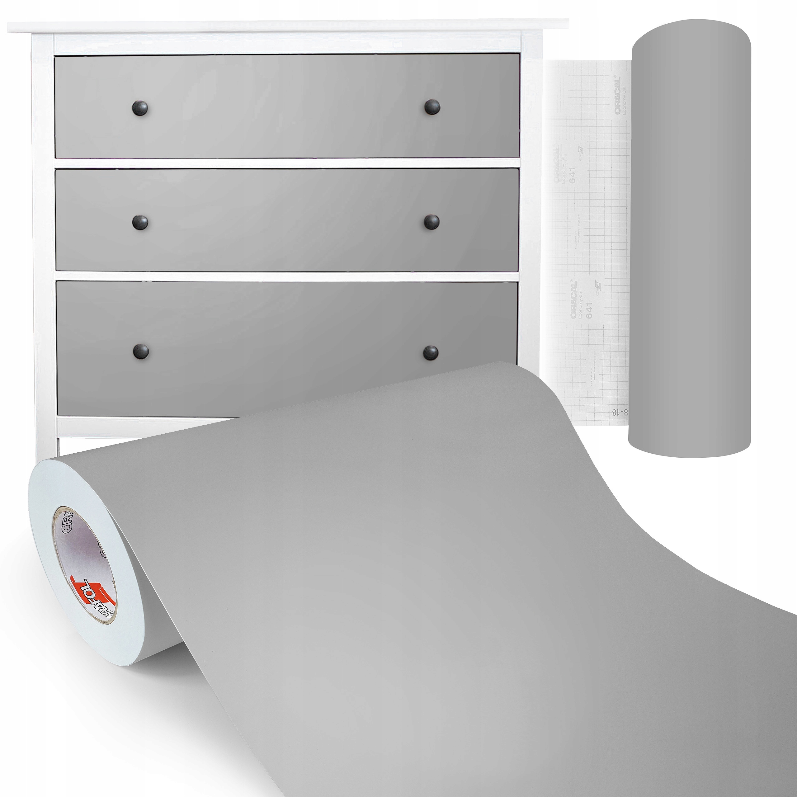

Okleina Szara Mat Folia Meblowa Pcv Szer 50cm x 3m