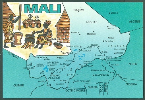 Mali Afryka - mapka