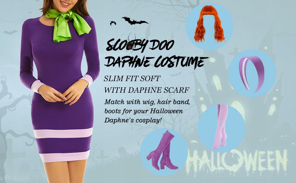 KOSTIUM STRÓJ DAPHNE DAFNE SCOOBY DOO L 40 Rozmiar L