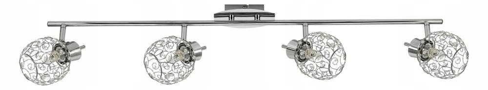 Exkluzivní Stropní Svítidlo 4dílná Chromovaná drátěná lampa