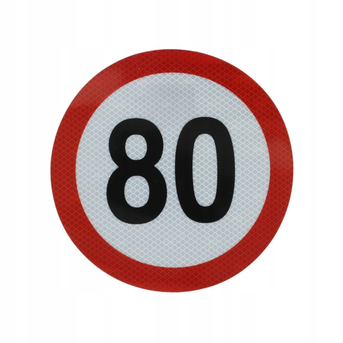 

Naklejka/nalepka Prędkości 80KM/H Śr. 20 CM, Odbla
