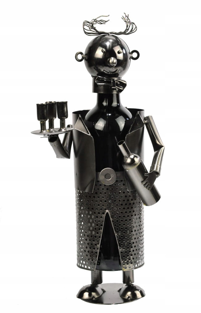 METALOPLASTYKA, STOJAK NA BUTELKE 0,75 L, WINO, AL