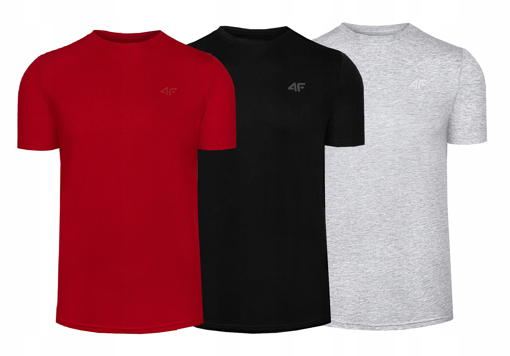 

4F Koszulka Męska T-shirt 3 Szt Zestaw