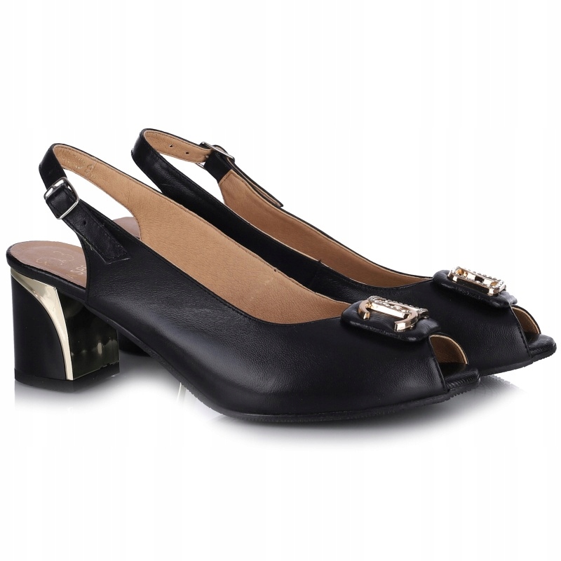 Dámské sandály černé kožené Aspena KX-2714/DJ5525 K10/K180 VEL.37