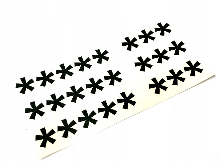 

3szt komplet Naklejka Ruch 8 gwiazd Anty Pis black