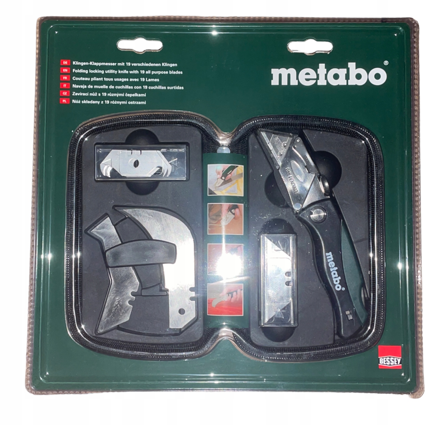 METABO BESSEY УНІВЕРСАЛЬНИЙ НІЖ З ЛЕЗАМИ 19 ШТ.