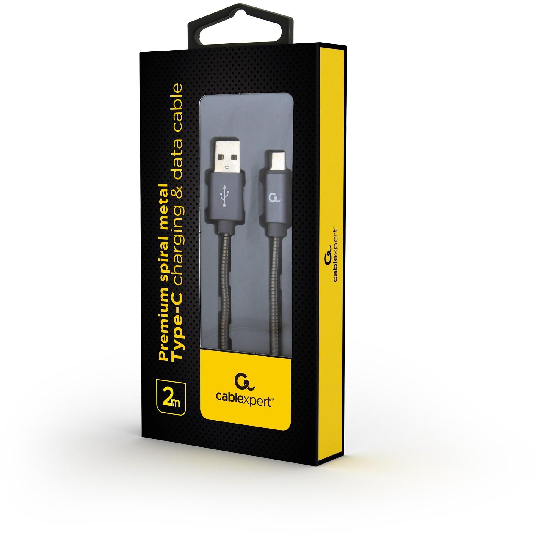 Przejściówka Gembird CC-USB2S-AMCM-2M-BG czarna