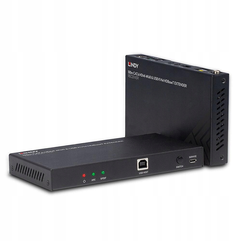 Lindy 100m Cat.6 HDMI 4K60 HDBaseT KVM Extender, 38343