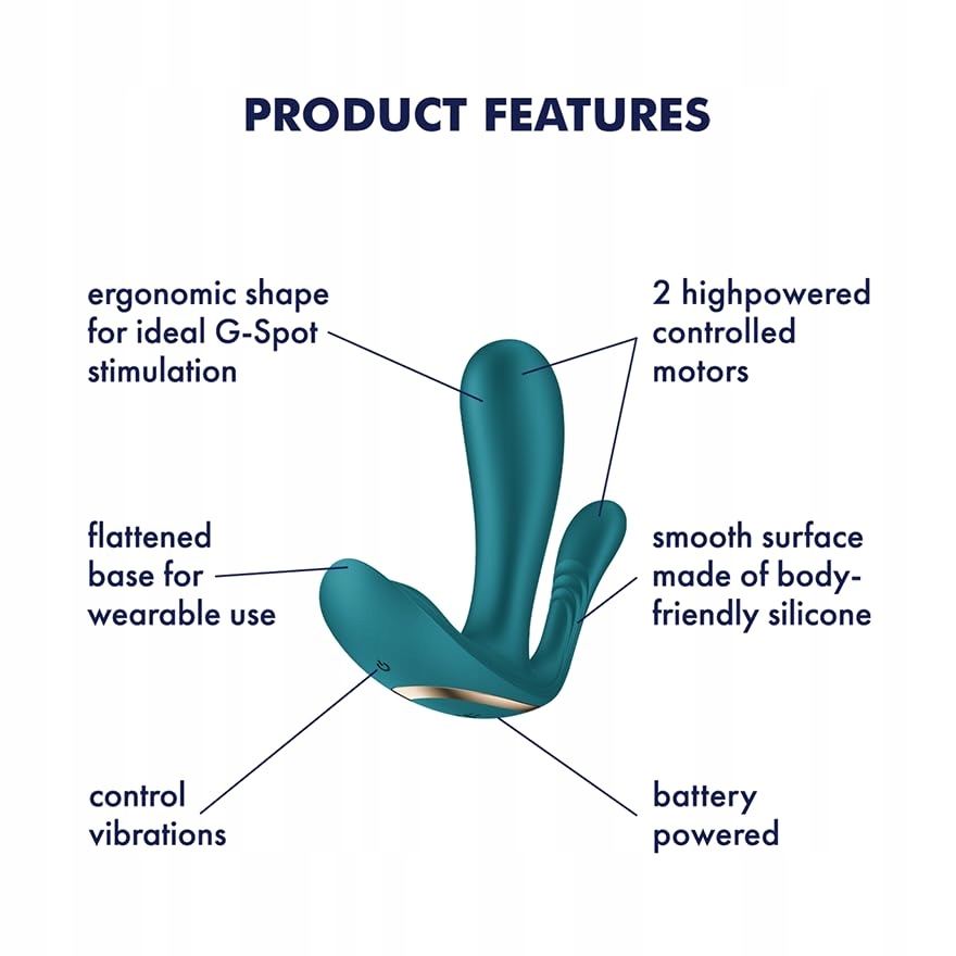 SATISFYER Top Secret Plus Wibrator G-Punkt Analny Silikonowy 10 Programów — miniatura 2