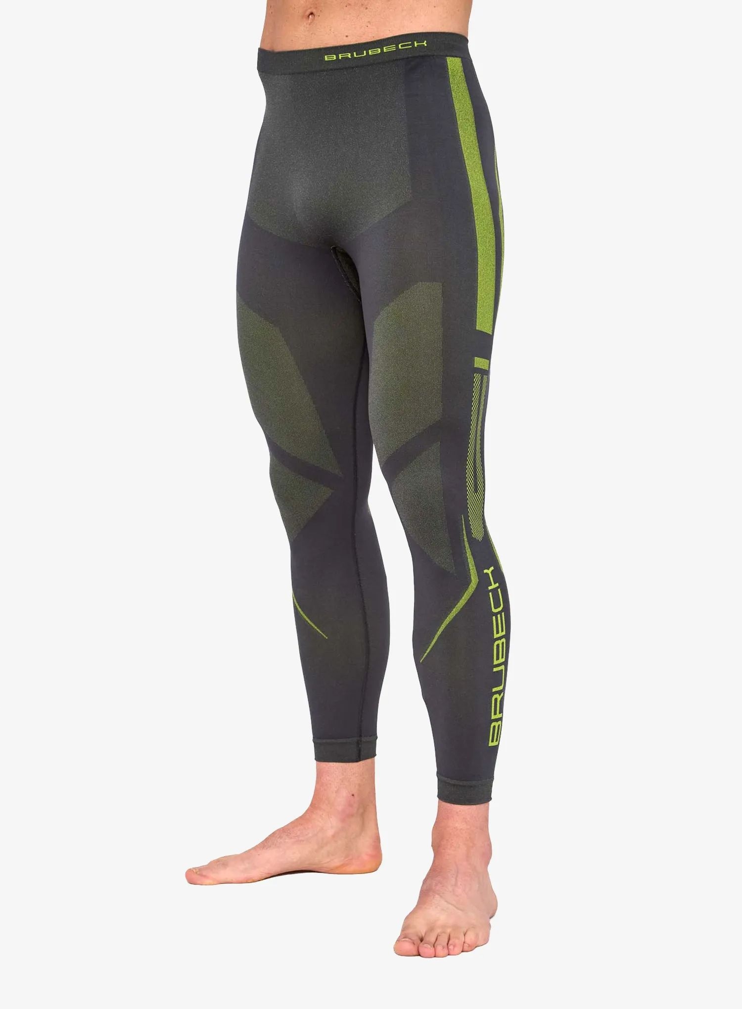 Termoaktivní legíny Brubeck Dry graphite/lime L