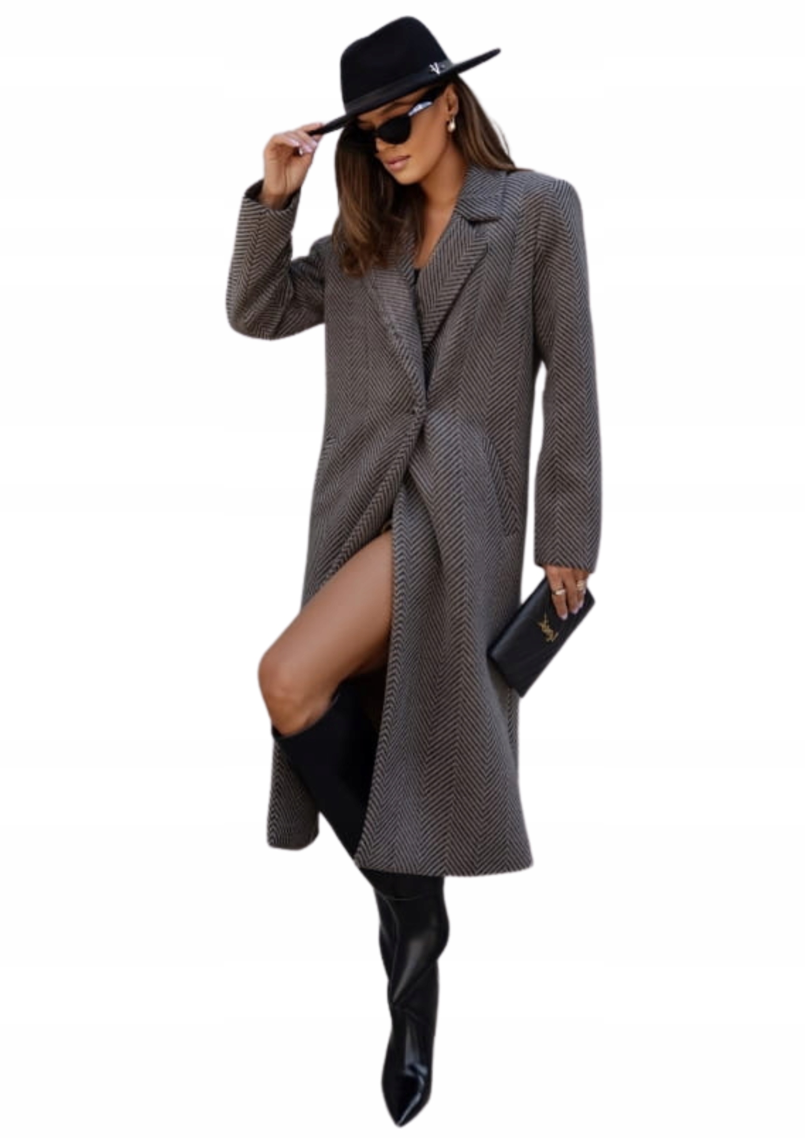 Dámský kabát s jedličkou Cocomore tmavě béžový Xs