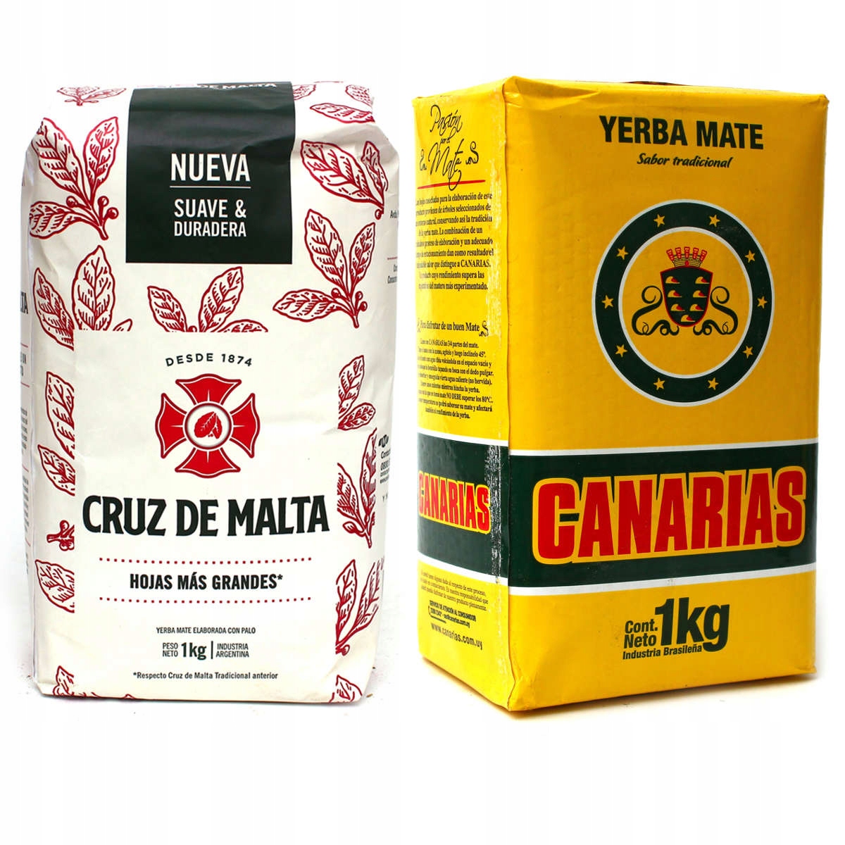 Sada Yerba Mate Canarias 1kg cruz de malta 1kg Argentina Brazílie 2kg