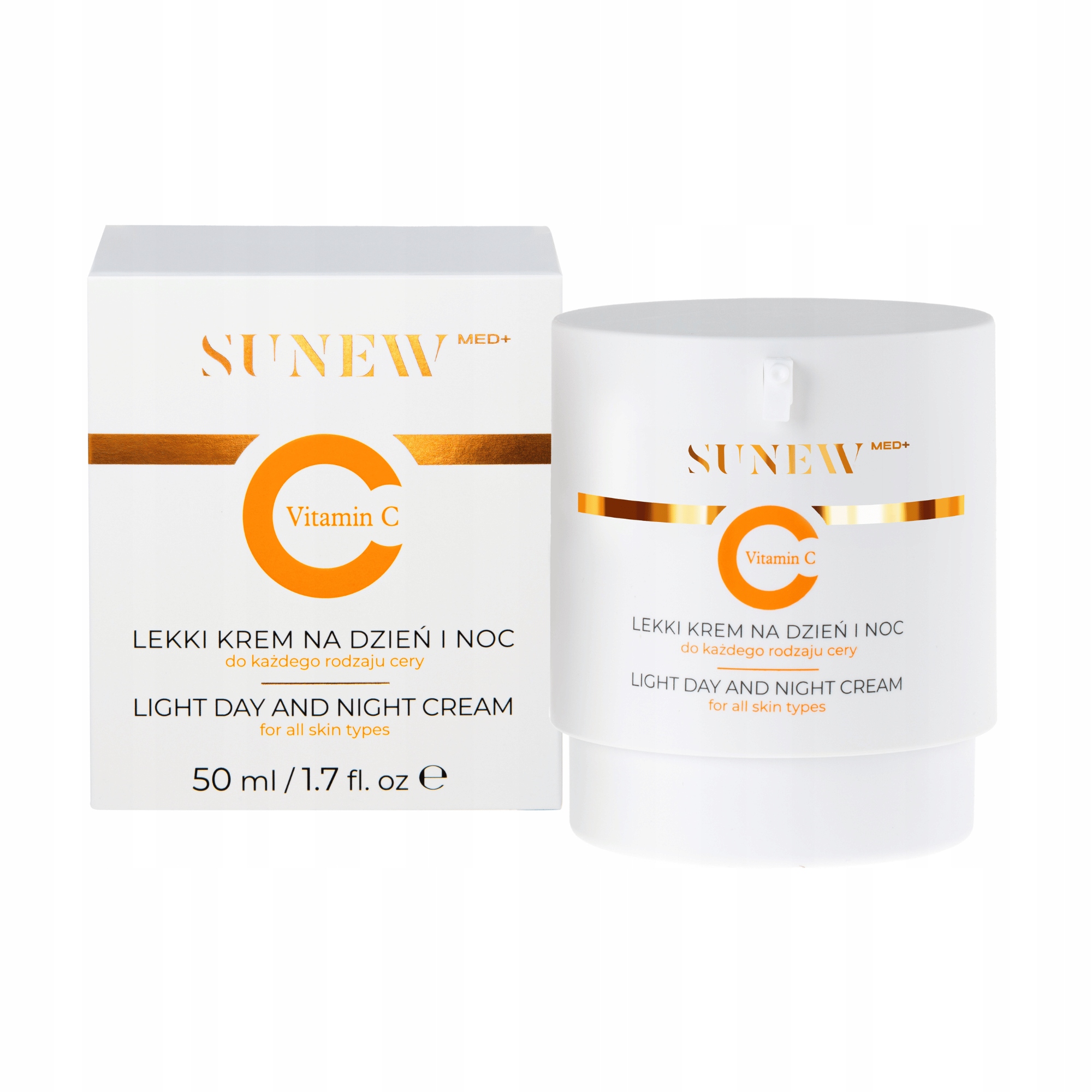 SunewMed+ lekki krem na dzień i na noc z witaminą C 50 ml