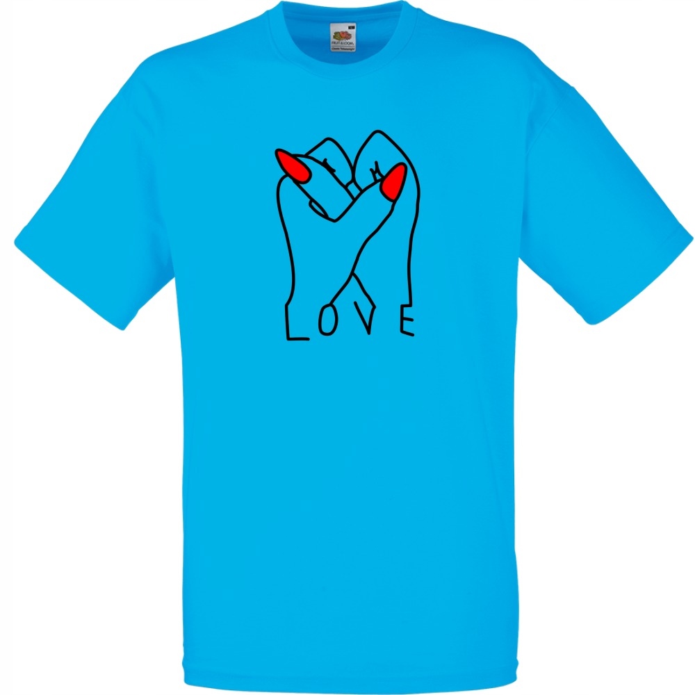 

Koszulka lineart love linia XXL lazurowa
