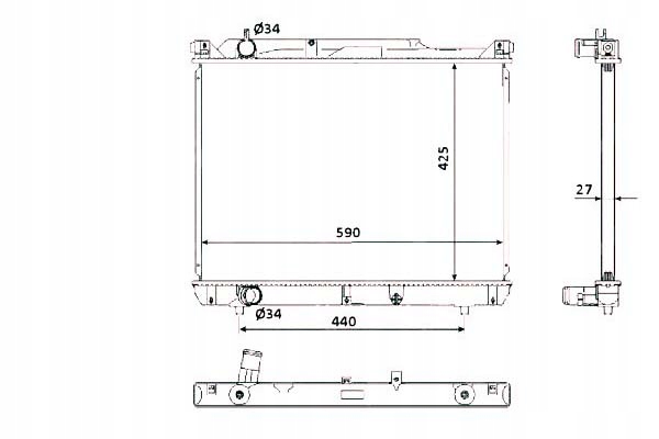 РАДИАТОР ДВИГАТЕЛЯ NRF770068dc0 Sz20994196a