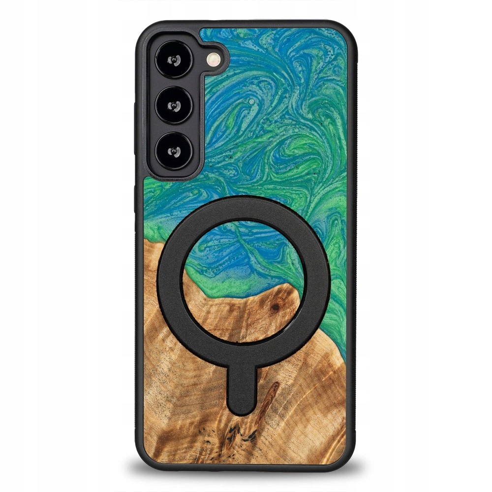 Pouzdro Bewood Unikátní pro Samsung Galaxy S23 Plus Neonové Tokio s MagSafe