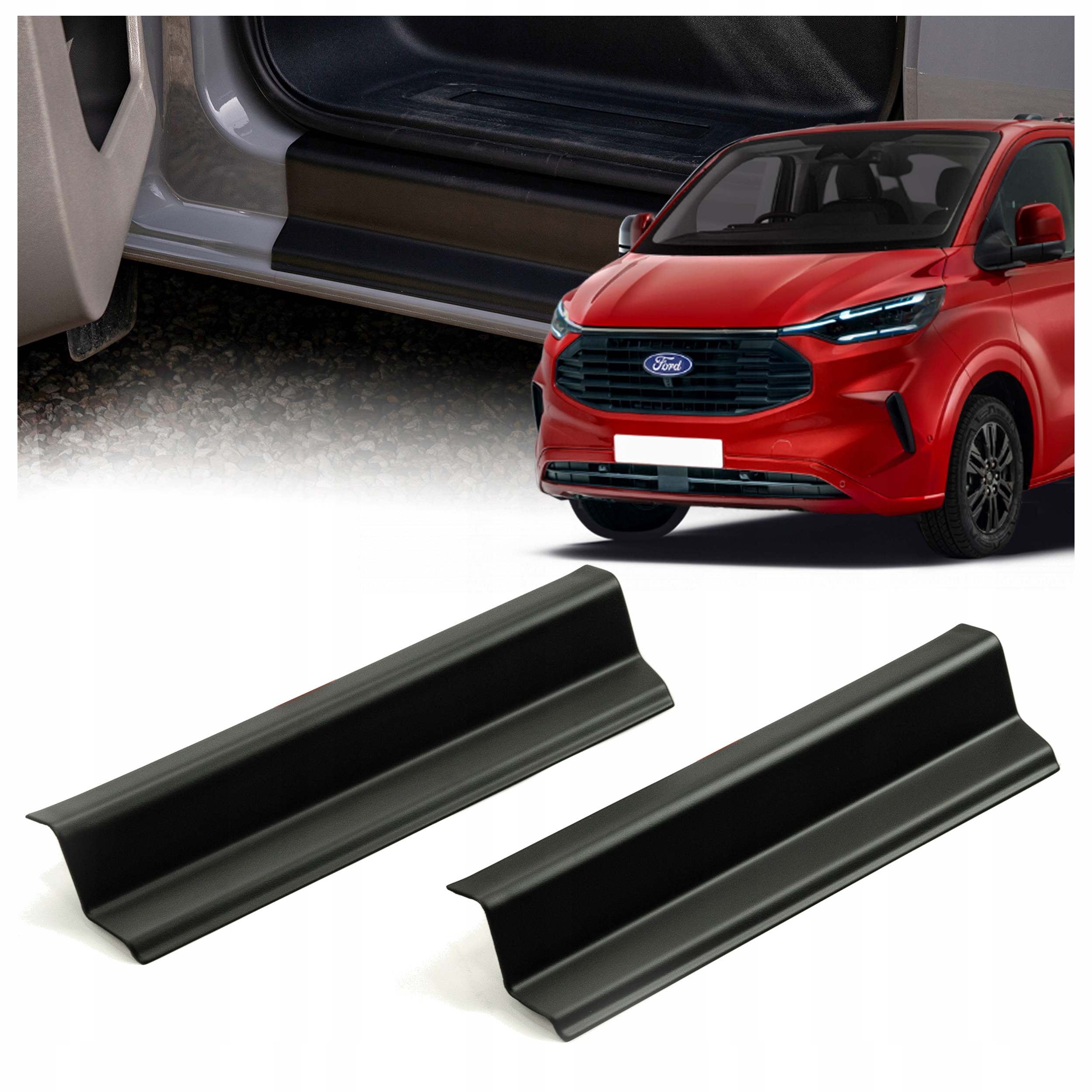 Ochranné krytky na prahové lišty Ford Transit Custom 2023- Abs
