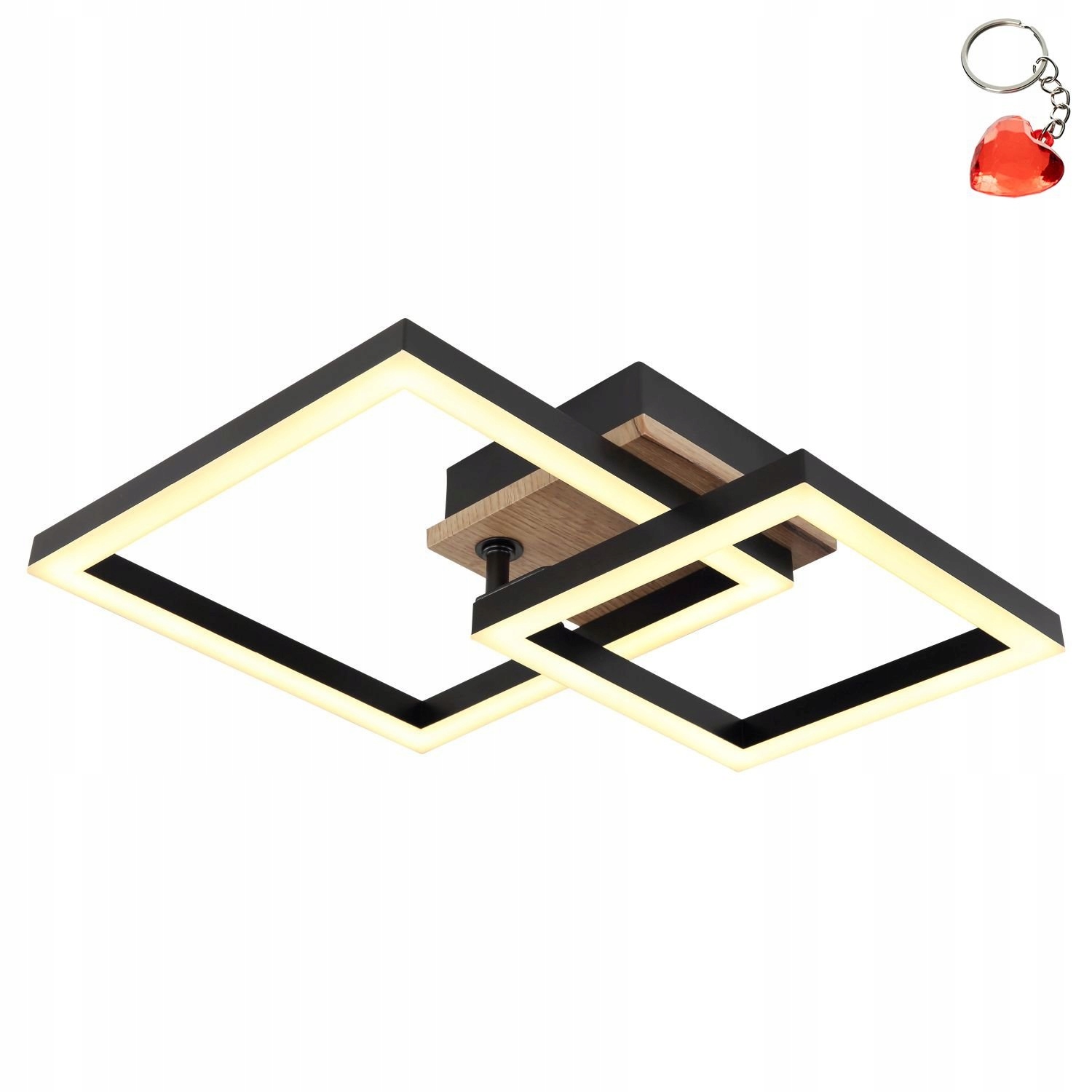 Stropná lampa do obývacej izby Led 15W čierna drevo Bard 672840-15 Globo