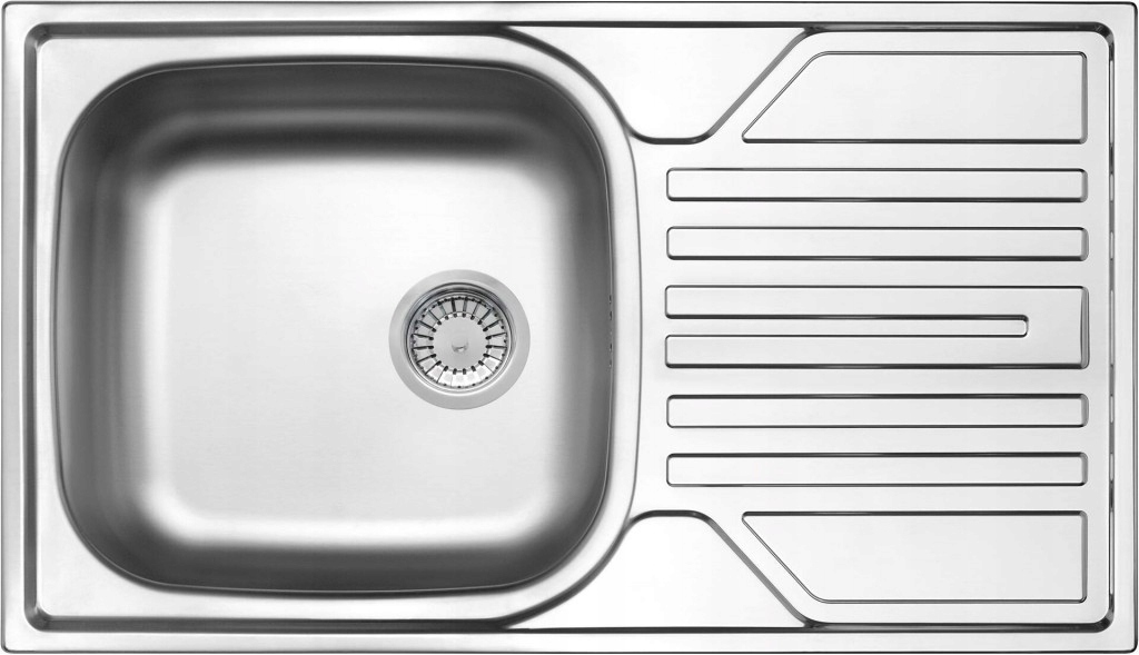 Legato nerez satin Nerezový dřez, 1 bowl s odkapávačem 3.5" drain (ze