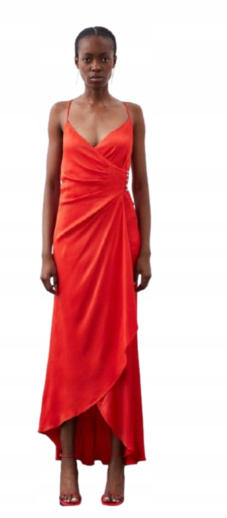 Karen Millen Červená Šaty Sukně Na Ramínka MIDI 40 B1J