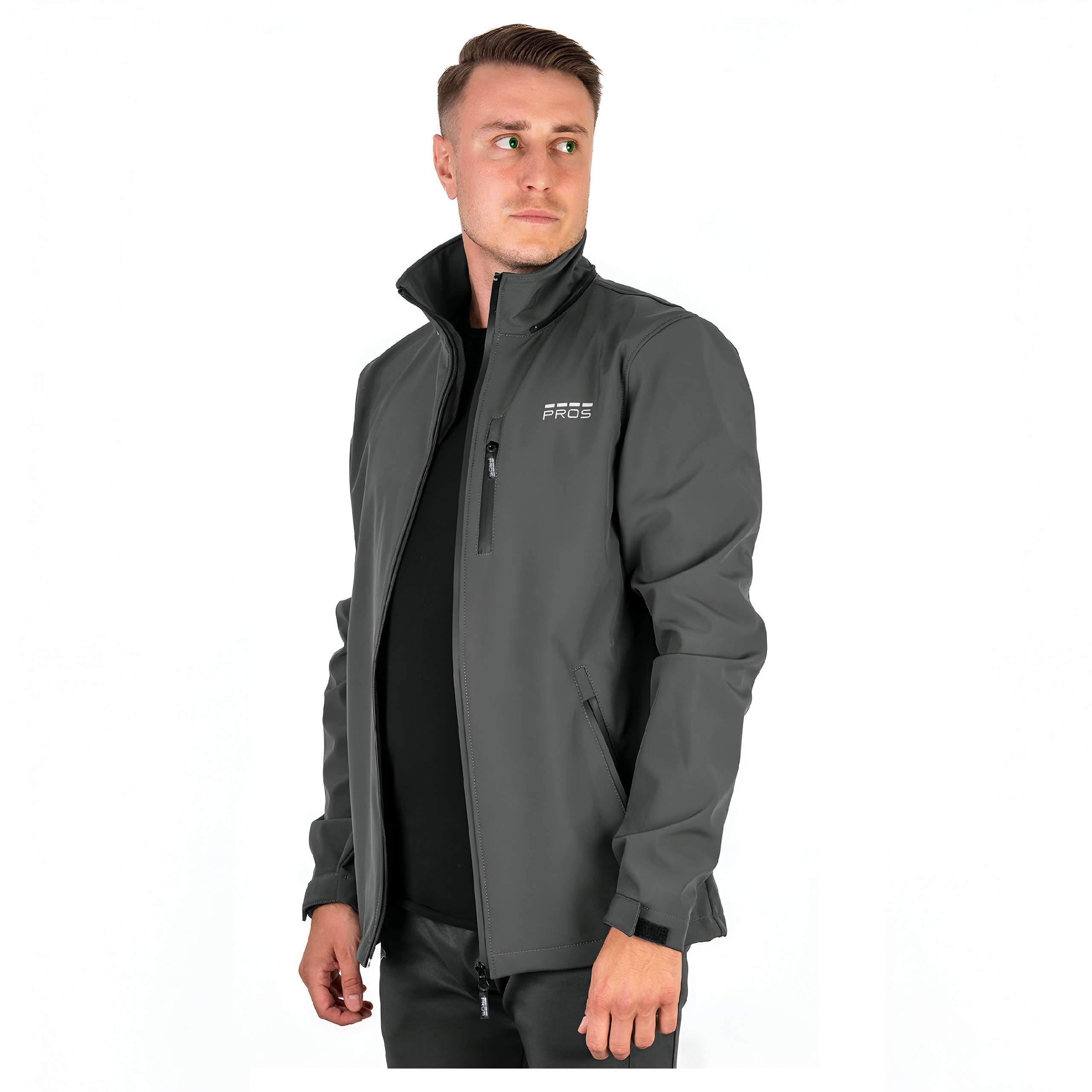 Podzimní zimní dešťová bunda proti srážkám pro muže se zipem Softshell Pros