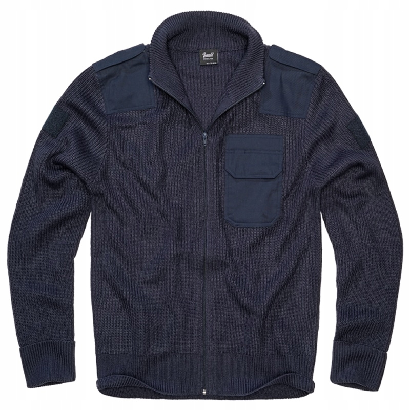 Vojenský rozepínací svetr s pagony Brandit Bw Cardigan Navy L